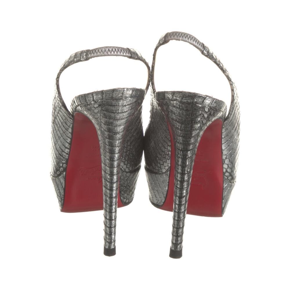 ❤️Christian Louboutin Python Print Slingback Pump… - image 4